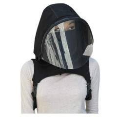 Full Protective Face Wear Clear Hooded Hat Adults Reusable Removable Face Shield