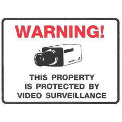 Home Surveillance Security Camera Video Stickers Warning Decal Outdoor Sign Set