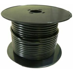 100 Feet 18 Gauge Stranded Test Lead Wire, Rubber Insulated, Black