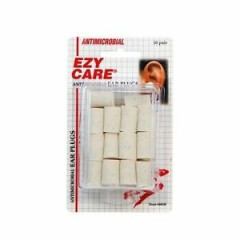 Ezy Care Antimicrobial Soft Foam Ear Plugs Nrr 29dB (10 Pair) Hearing Protection