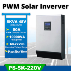 5KVA Pure Sine Wave Hybrid Inverter 48V 220V PWM 50A Solar AC Charge Controller 