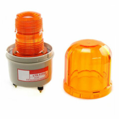 Rotary LED Strobe Alarm Lamp Light Siren LED Warning Light Belt Voice 220/48/12V