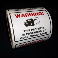 Lot Camera Window Warning Stickers Signs For Home Waterproof Surveillance Decals