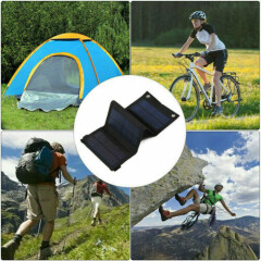 Foldable 100W Solar Panel Kit Power Bank Outdoor Camping Hiking Phone Charger US