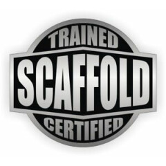 Scaffold Trained Certified Hard Hat Sticker | Safety Harness Funny Helmet Decal