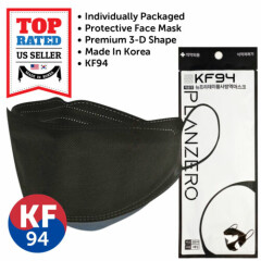 20-100 PCS KF94 Face Mask BLACK 4 Layers Safety Protective Made in Korea