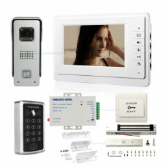7 Inch Video Door Phone Intercom System Kit with 600lbs Magnetic Lock Controller