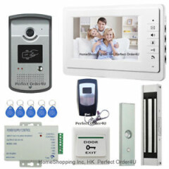 7" Video Door Phone Intercom System+ RFID Card Door Keypad Camera+ Magnetic Lock