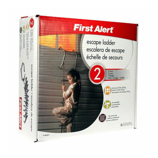 New First Alert Two Story 13 Foot Fire Escape Ladder EL52-2 New in Box! image {1}