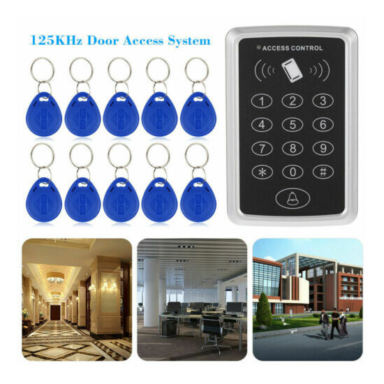 12V Door RFID ID Card Password Entry Access Control Controller Set + 10 Keypads image {1}