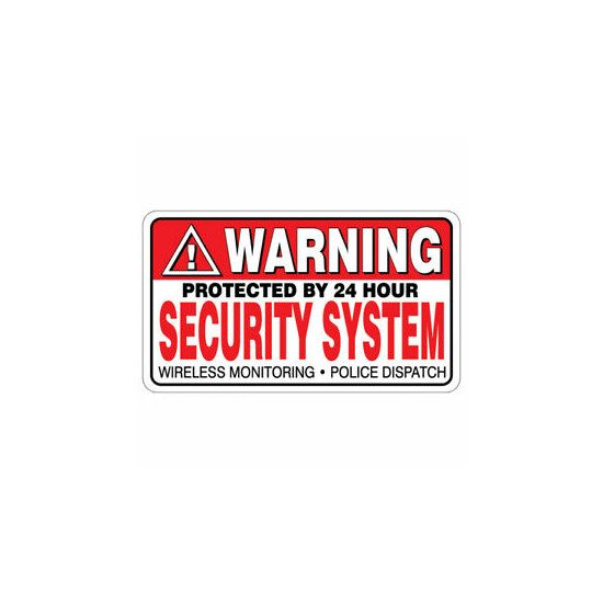 3 Pack WARNING Security System Stickers Home Alarm Decal Vinyl Window #FS031 image {1}