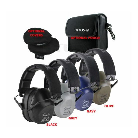 TITUS 2 Series Low Pro 34 NRR Ear Protection Safety Glasses Shooting Range PPE  Thumb {13}