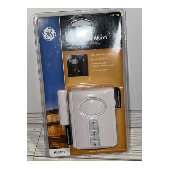 GE 45117 Wireless Door Alarm with Programmable Keypad Chime • Brand New image {2}