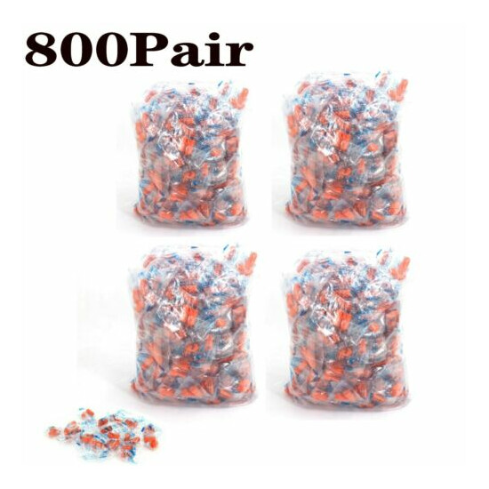 200-1000Pair EarPlugs Sleep Travel Soft Foam Value Individually Wrapped NRR 32DB image {16}