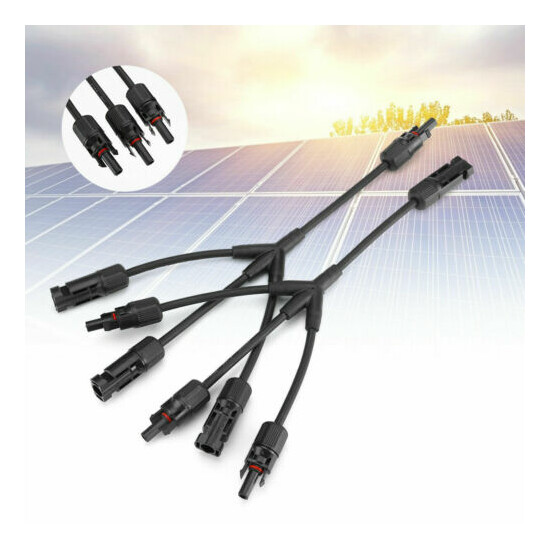 Solar Panel Y Branch Cable Connection Extension Waterproof Splitter Connectors image {1}