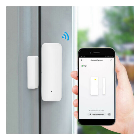 WiFi Smart Door Window Sensor Home Security Alarm Detector for Alexa Google Home image {2}