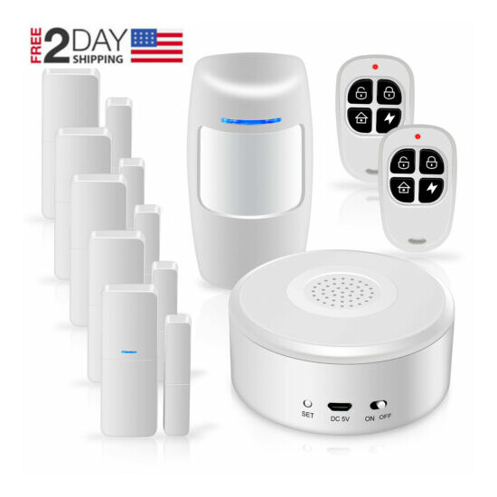 Wifi Alarm Kit Smart Security System W APP Push & Calling Alarms DIY No Monthly image {1}