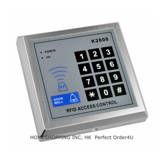 125KHz RFID Card+Password Door Access Control +Electric Lock+Bell+Touchless Exit image {2}