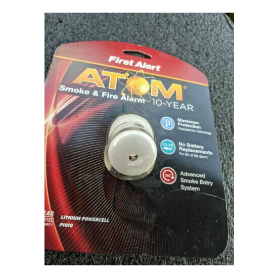 First Alert Photoelectric Smoke Detector | 10 Year Sealed Battery Backup, P1010 image {1}
