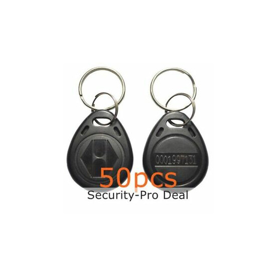 50PCS 125KHz RFID Card Keyfobs EM4100 TK4100 Proximity ID Keyfobs with Keychains image {1}