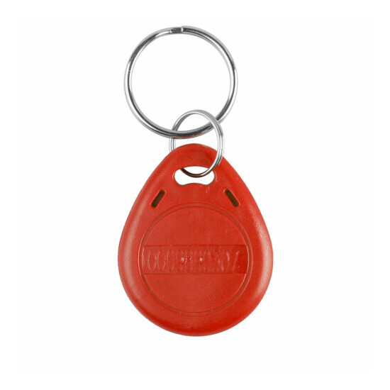 100pcs RFID Key Keychain 125KHz Proximity Red for Door Lock Reader Entry FOB image {4}