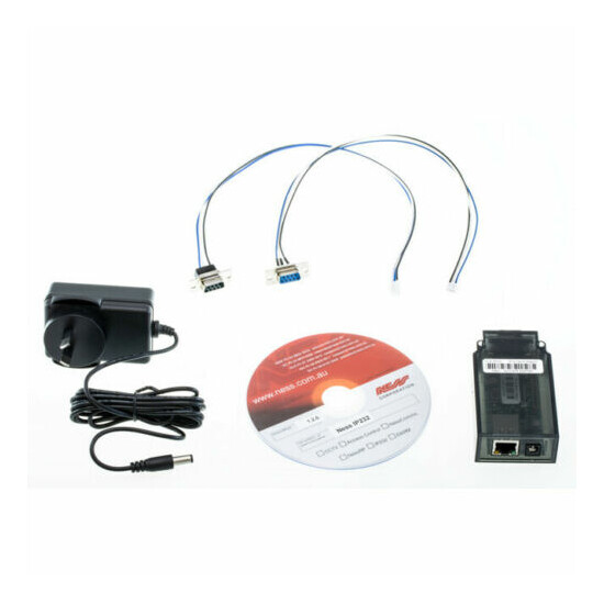 Ness 101-244 IP232 Ethernet to RS232 Serial Port Bridge Bi-Directional Black image {4}