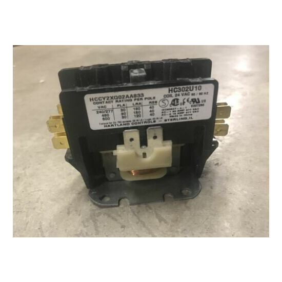 Contactor HC302U10 2 Pole, HCCY2HQO2AA833, 24 Volt Coil Pre-owned image {2}
