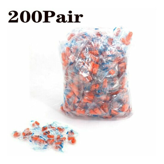 200-1000Pair EarPlugs Sleep Travel Soft Foam Value Individually Wrapped NRR 32DB image {13}