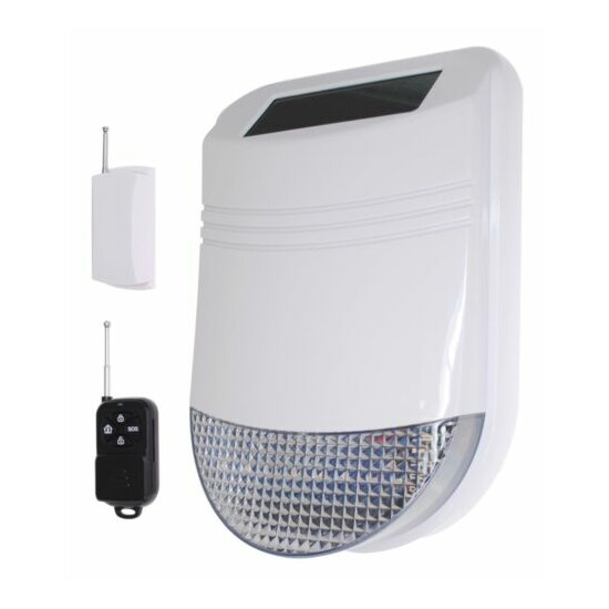 Wireless Solar Siren with Universal Transmitter (connect to existing alarms) image {1}