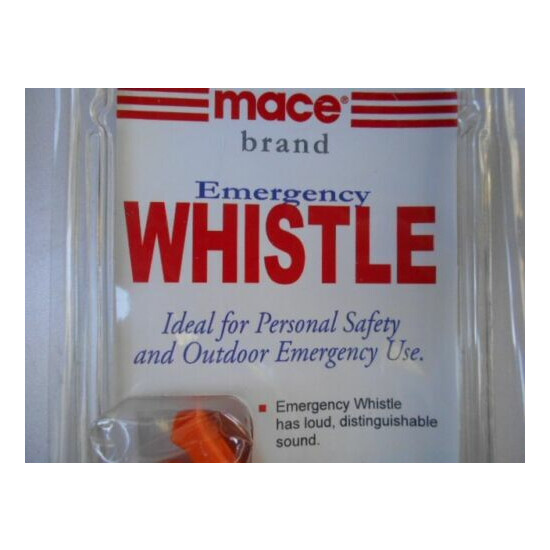 MACE EMERGENCY WHISTLE, LEGAL ANYWHERE, ANY AGE, ANY PLACE, EASY TO USE image {2}