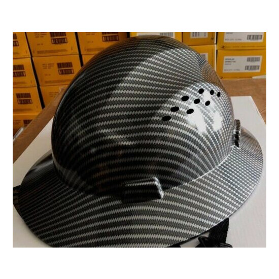Fiberglass Design Full Brim Hard Hat with Adj Fas-trac Suspension image {1}
