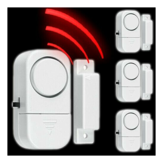 4 x Door and Window Alarm dg1 türalarm Pentatech 95db Window Alert Alarm System image {1}