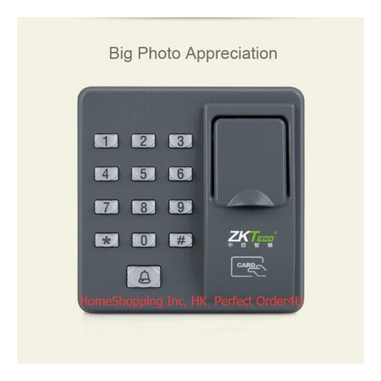US ZKTeco Fingerprint+RFID Card Door Access Control System+Drop Bolt Lock+Remote image {2}