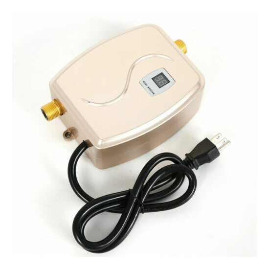  110V 3KW Mini Tankless Instant Hot Heating Water 35-45℃ IPX4 Waterproof image {4}