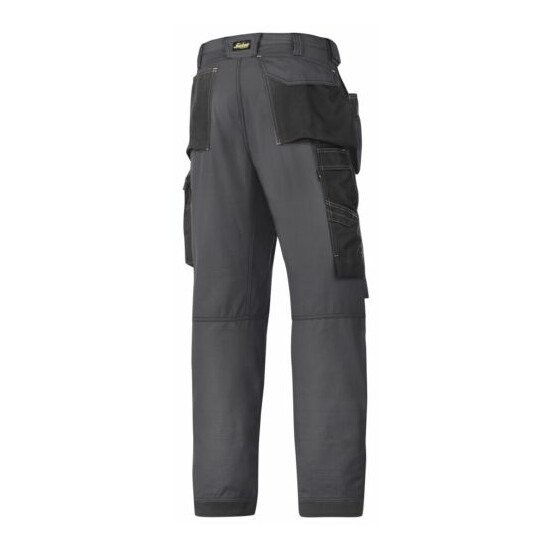 Snickers 3213 Ripstop Trousers SnickersDirect Steel Grey - Black image {3}