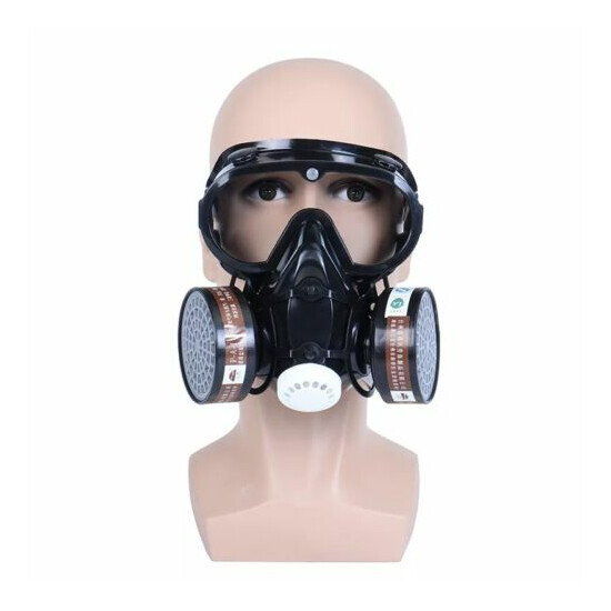 Emergency Survival Safety Respiratory Gas Mask Goggles Dual Protection Filter image {2}