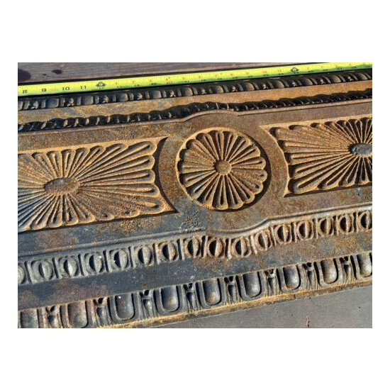 Antique Iron Fireplace Top Or Industrial Wall Fence Backyard Art 20 Pounds image {3}