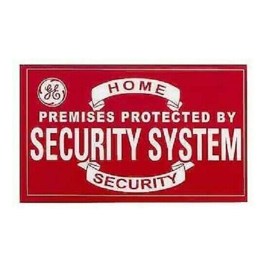 Jasco 36024 GE Decoy 5 Home Security Sign Decals, 1.8-in x 3-in  image {1}