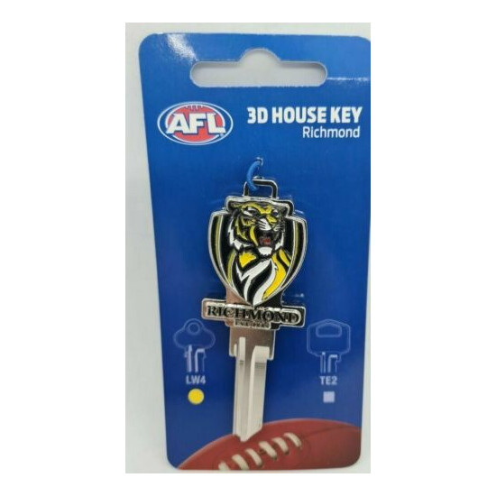 AFL Richmond Tigers 3D Sculptured House Key Blank - Collectable - AFL - LW4  image {1}