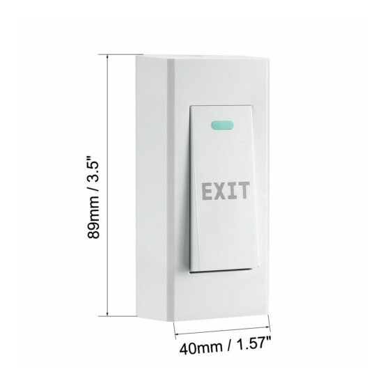 Door Release Button Push to Exit Resettable NC/NO/COM Switch 250V 10A image {3}