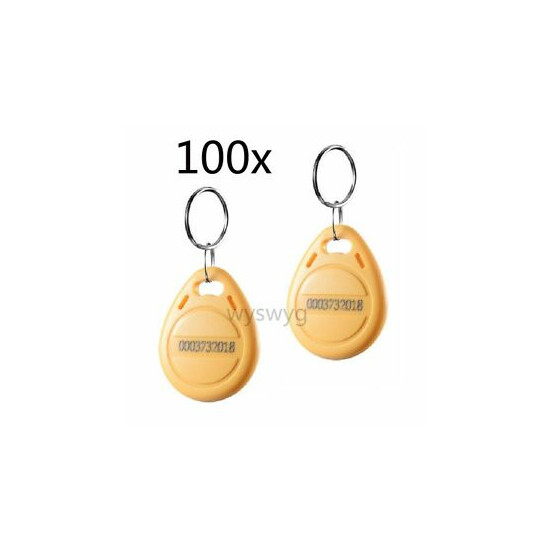 100pcs RFID Proximity ID Token Tag Key Ring For Wiegand26 Access control system image {1}