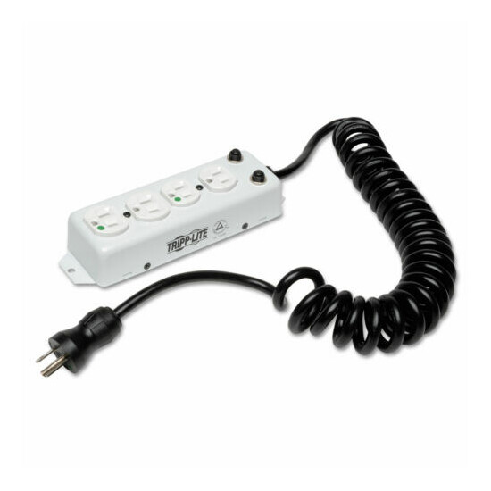 Tripp Lite Medical-Grade Power Strip for Patient Care Areas 4 Outlets 10 ft Cord image {1}