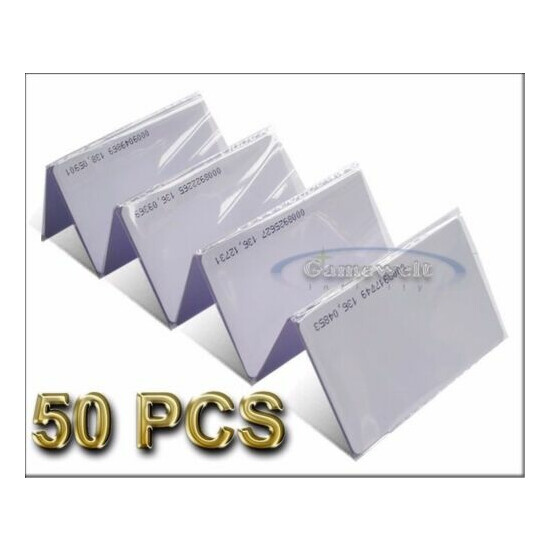 50 Pcs RFID Cards 125KHz EM4100 Proximity ID Cards Access Control System image {1}