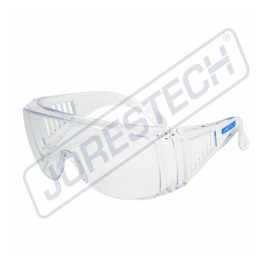 JORESTECH CLEAR LENS SAFETY FITS OVER GLASSES UV  image {1}