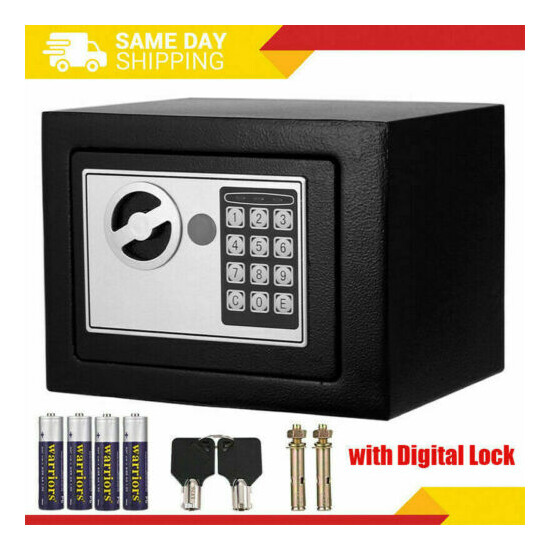 2022 Digital Electronic Safe Box Keypad Lock Home Office Gun Cash Jewelry- image {1}