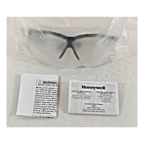 Honeywell 1011027WW Safety Glasses Blue Frame Clear Fog-Ban Lens ARC Rated  image {1}