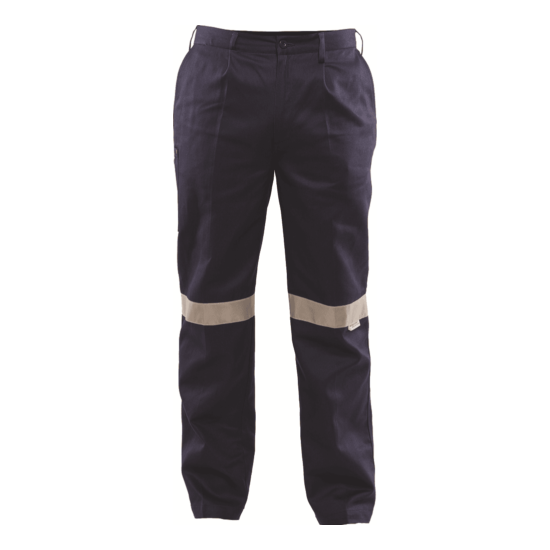 Workhorse REFLECTIVE TAPE PLEAT TROUSERS MPA002 Navy- Size 107S, 112S Or 117S image {3}
