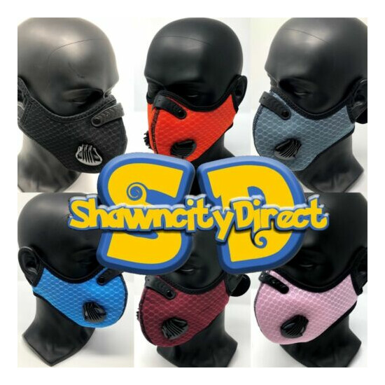 USA SELLER Reusable Face Mask Replaceable Air Filter Air Breathe Vents (Colors image {1}