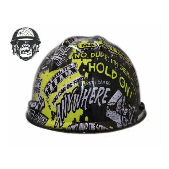 Custom Hydrographic Safety Hard Hat Mining Industrial 4WD Sticker- LOOSE NUT CAP image {2}