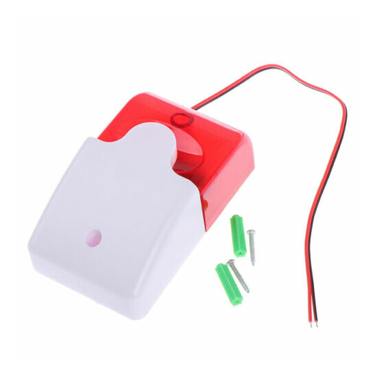 1Pc Mini Strobe Wired Siren Indicator Light Sound Alarm Lamp Flashing L.fa image {1}